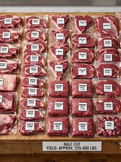 Illustrated guide to the cuts in a half beef share